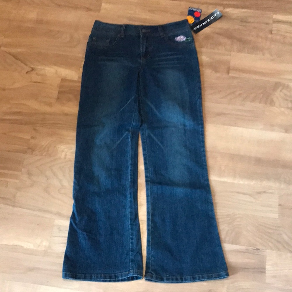 Youth Vibrations Brand Jeans with flower details